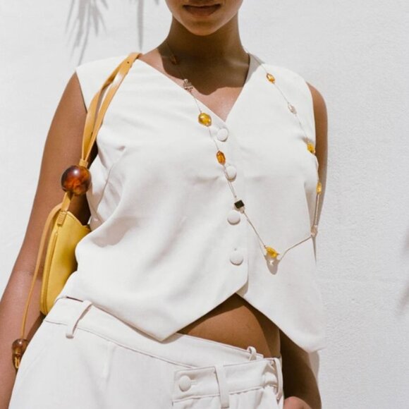 SABO SKIRT REMI PANT AND TOP SET - VANILLA BEIGE NWT SIZE MEDIUM - Picture 2 of 6